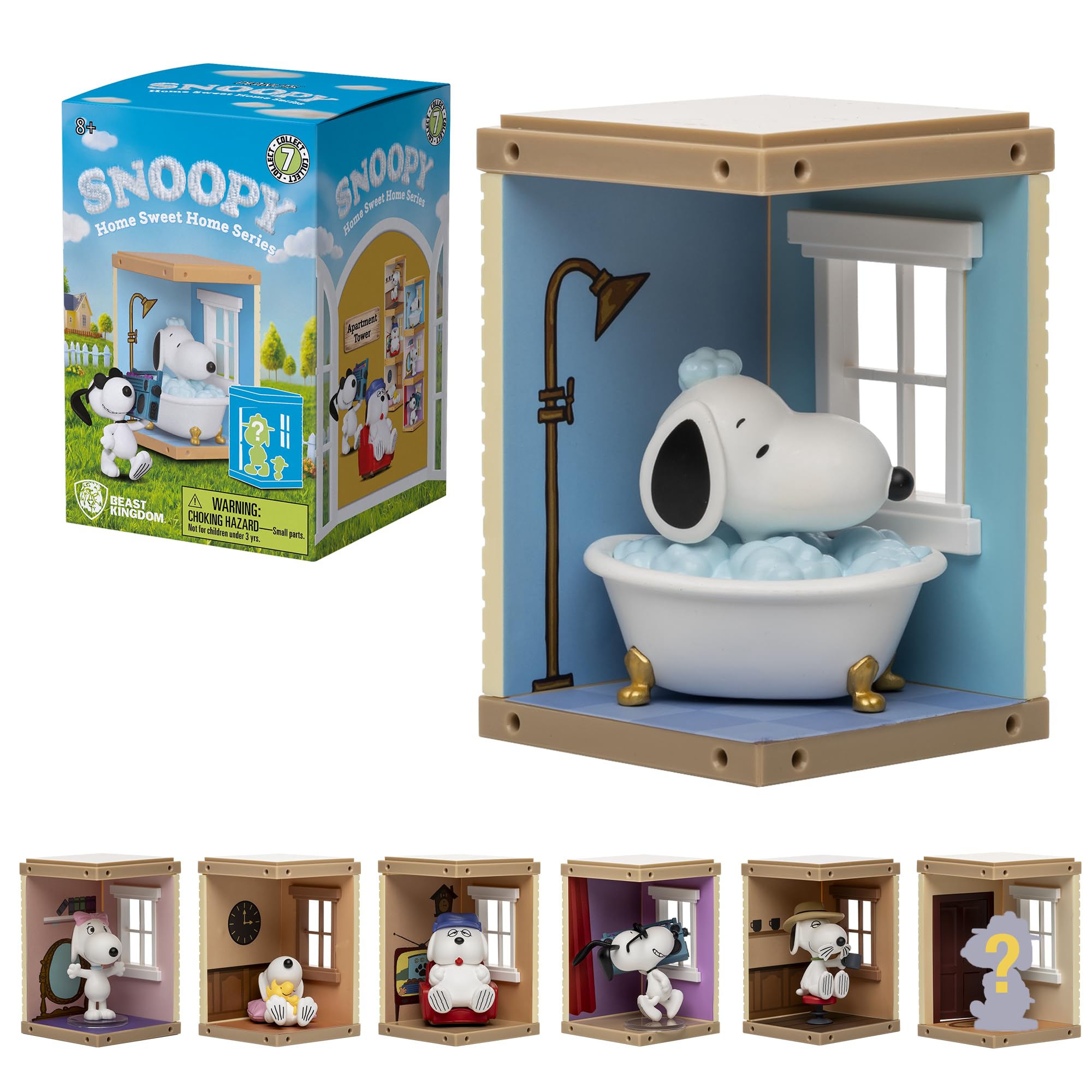 Amazon.com: YuMe Peanuts Snoopy Hero Box Blind Box Home Sweet Home